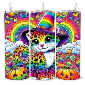 Lisa Frank 20 oz Tumbler - BPA Free, stainless steel, Leak proof, durable, with clear lid