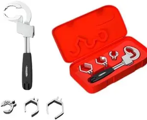 Multifunctional Adjustable Double-ended Wrench Kit Multipurpose Bathroom Wrench Set Handheld Repair Tools for Pipe Maintenance