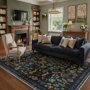 【Deals For You Days】BEIMO Area Rug – Pet Friendly, Non-Slip, Machine Washable Carpet, Soft Floor Rug, Stylish Home Decor for Living Room, Bedroom, Hallway ,ARB2020-BLOOM