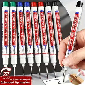 Long Tip Marker Pens 20mm, Waterproof Non-Porous, Suitable for Wood Metal Plastic Paperboard, Art Marking DIY Craft Tool