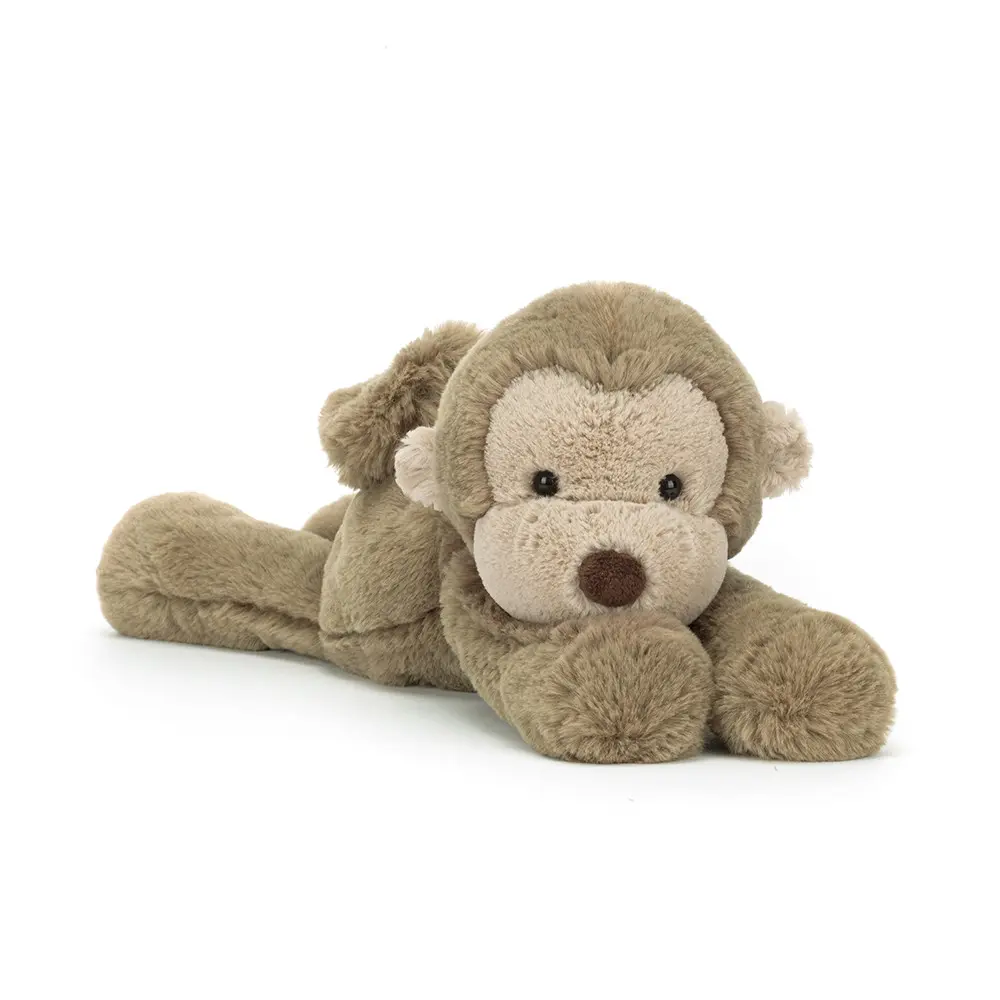 Jellycat Smudge Monkey Plush Toy - Ultra-Soft Lying Brown Monkey Jellycat Smudge Monkey Plush Toy - Ultra-Soft Lying Brown Monkey