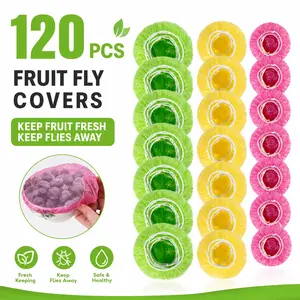 120PCS Reusable Bowl Covers - Airtight Thick Elastic Stretch Lids for Food Storage Containers, 3-Size Kitchen Accessories for Home, Picnic - Save Money, Reduce Plastic Waste, Container