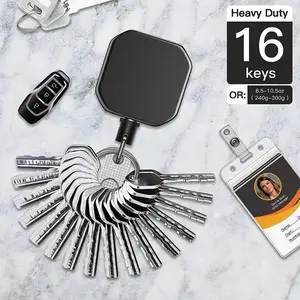 1pcs Anti-Lost Retractable Keychain Belt Badge Reel Clip, Square Car Key Holder Attachment, Easy Pull Design, Minimalist Design, Ideal for Keys & Badges