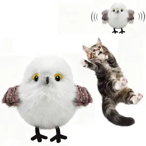 Automatic Bird-Shaped Interactive Cat Toy with Engaging Movement and Sound for Cats Perfect for Enthusiastic Play chubby  chirpie  cat  toy catoys  you  need
