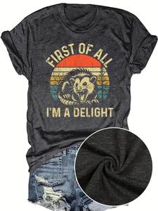 women's letter print round neck tee, casual short sleeve crew neck t-shirt for daily wear, ladies clothes for all seasons, t shirts for women, summer tops, going out tops, clothing, streetwear women, t shirts for women