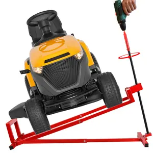 Lawn Mower Lift Jack, Lifting Platform 882 Lbs Capacity Telescopic Maintenance Jack with Manual Handle and Power Tool Extension Handle, Ride on Lawn Mower for Garden Tractors & Riding Lawn Mower