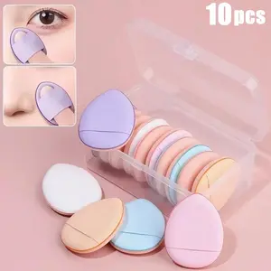 10Pcs Mini Finger Puff Foundation Small Air Cushion Powder Sponge Face Concealer BB Cream Cosmetic Applicator Makeup Tools Makeup Puffs