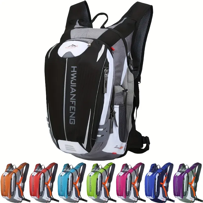 18L Large Capacity Athletic Hiking Backpack, Solid Color Multi-Use Daypack with Adjustable Straps for Sports & Travel, Multi-Compartments