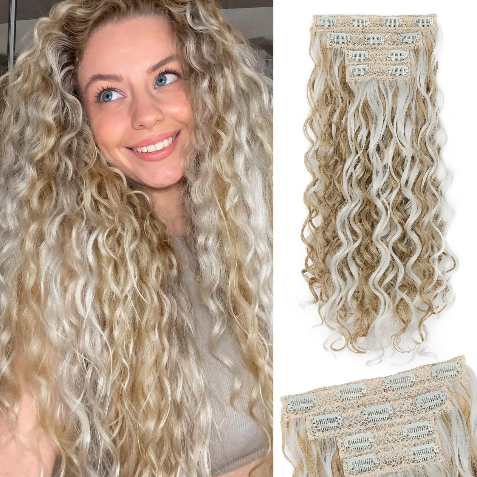 166H1001# Ash Blonde with Highlights