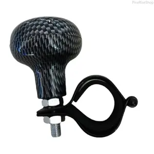 Carbon Fiber Texture Car Steering Wheel Spinner Knob - Universal Anti-slip Power Handle Booster, Low-Speed Parking Steering Aid for Outdoor Driving