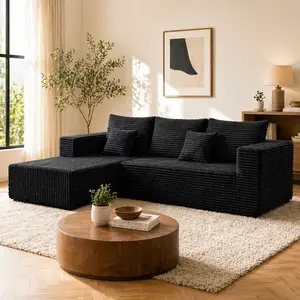 2 - Piece No Assembly Required Cloud Sofa, Upholstery Deep Seat Sectional Free Combination Couch with L-Shape Chaise，There are L-shaped/U-shaped options available. bedroom accessories，boneless sectional couch，flash sale home items tiktokshopspringglowup
