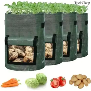 2026 New 7-Gallon Potato Grow Bag, Large Capacity Breathable Planter with Harvest Flap and Handles, Reusable Vegetable Planting Bag for Outdoor Gardening, Durable Garden Supply Container for Spring and Summer Planting