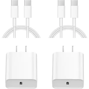 iPhone 15 Charger Fast Charging - 2 Pack 20W USB C Wall Charger Adapter with 6FT Type C Fast Charging Cable for iPhone 15/15 Pro/15 Pro Max,iPad Pro/Air/Mini Device Smartphone