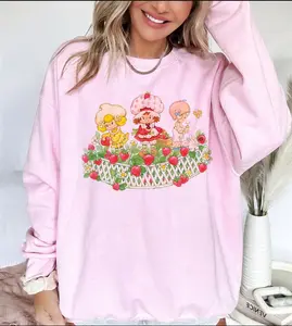 Life Is Delicious Vintage Strawberry Sweatshirt, Vintage Strawberry Sweatshirt, Retro Cartoon Sweatshirt, Back to the 80s Cotton Womenswear