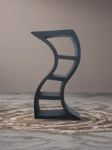 Handmade whimsical 4ft curvy bookshelf/bookcase. One of a kind,  Dr Seuss / alice in wonderland inspired. Cool, eclectic furniture