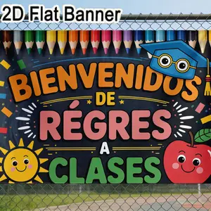 2D flat banner, 1pcWelcome Back to Class Chalkboard Backdrop, Colorful Pencils & Apple Sun Decor for School Theme Party Banner, Festive Confetti Classroom Decorations for Back-to-School Events