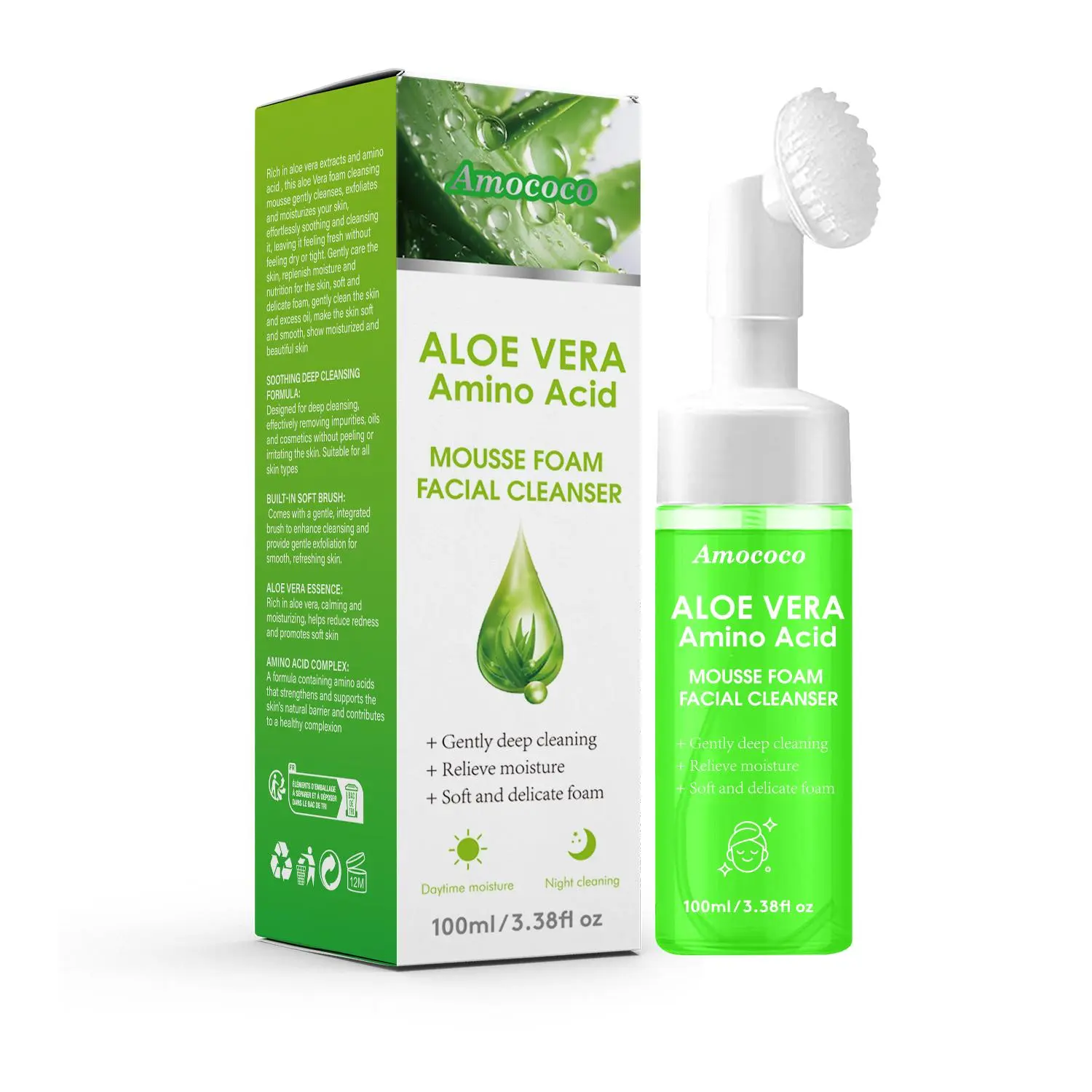 1pc- aloe vera cleansing mousse