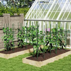 COSTWAY - 3 Pack 60 inch Adjustable Tall Plant Support Trellis for Climbing Plants