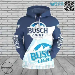 Busch Light White And Blue Beer Lovers Gift Limited Edition 3D Hoodie