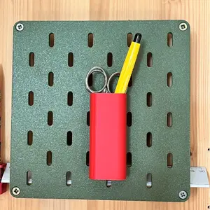 Desk Organizer for Pegboard Wall-Mounted Pencil Holder with Storage Shelves Office Supplies Organizer  DIY Storage Rack for Home Office  Dorm Room Decor  Back to School