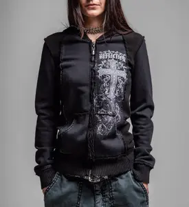 Affliction Women's Zip Up Hoodie Jasmine