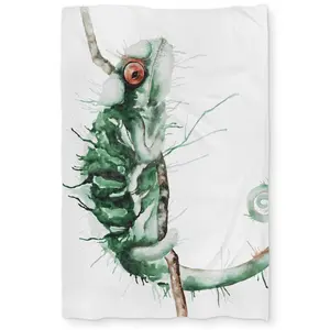 Begin Home Decor C1DCTXLWVT1S16 Twin Extra Long Chameleon on the Lookout Duvet Cover - Exotic Reptile Decor