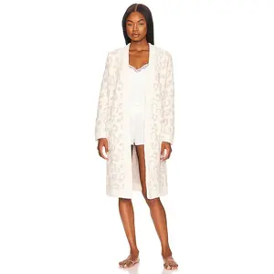 Barefoot Dreams Barefoot in the Wild Robe in Cream & Stone