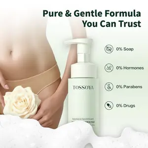 TOSSOYA Daily Feminine Cleansing Mousse 200ml - Intimate Hygiene Wash, pH Balanced, Gynecologist Tested | Natural Plant Extracts, Women's Intimate Care