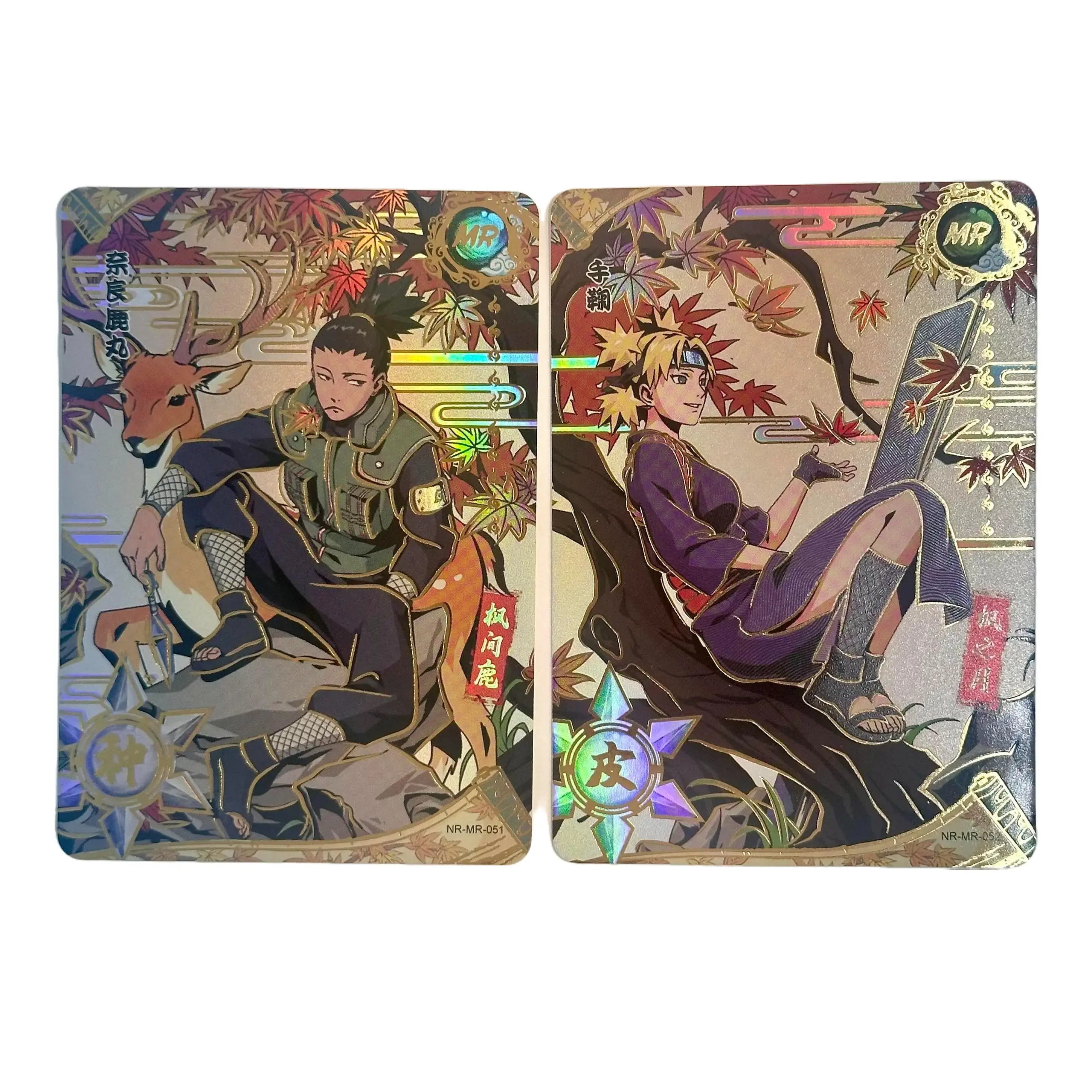 Naruto Kayou Cards NR-MR-051 & 052 SHIKAMARU & TEMARI  - Authentic Anime TCG/CCG Collectible