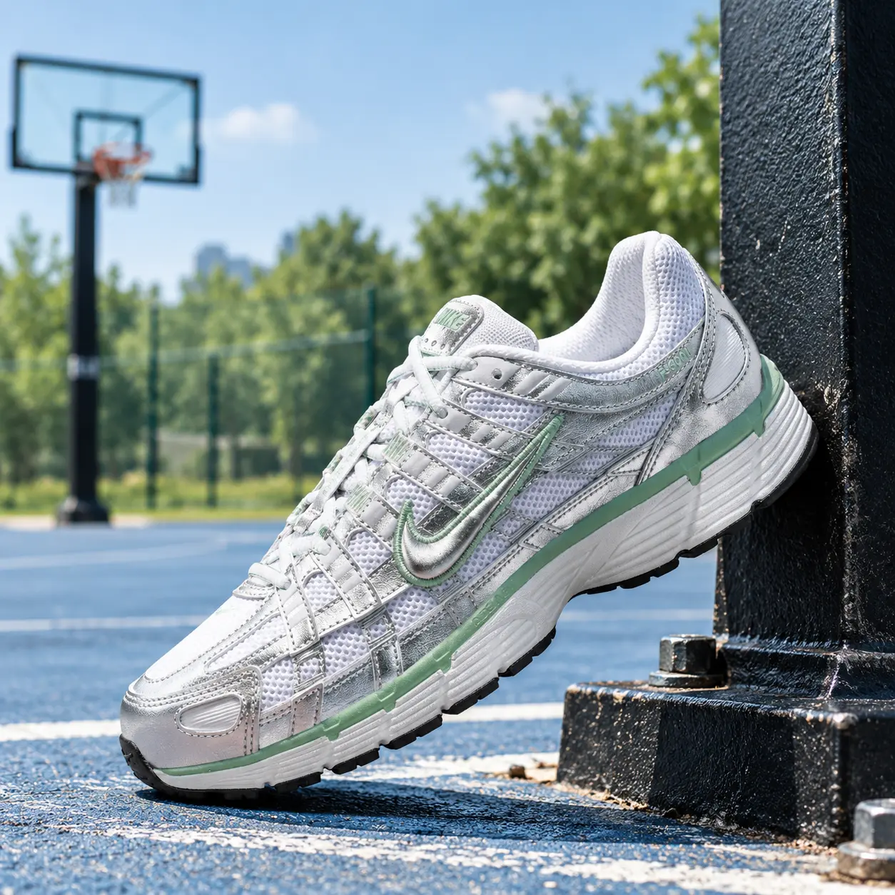 Nike P-6000  Metallic Silver White Steam (Women's) BV1021-017 New Sneakers