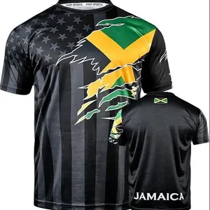USA & Jamaica Flag Mix Soccer Jersey, Jamaica Soccer Jerseys , Jersey De Jamaica For Men Women Youth and Kids