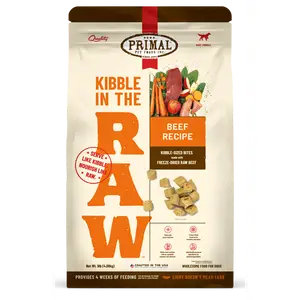 Kibble in the Raw Dog Food - Beef Recipe