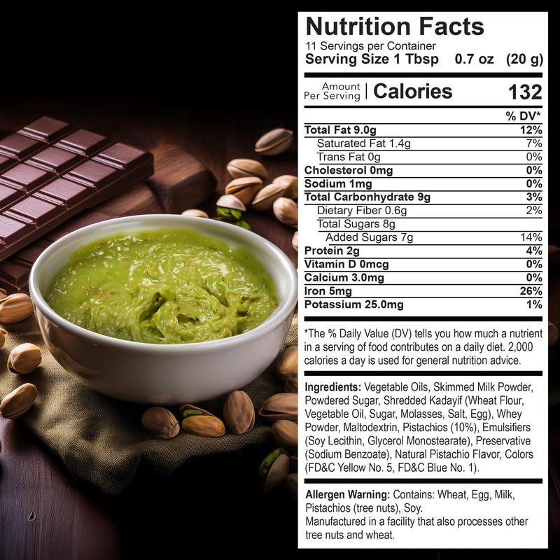 Eastanbul Dubai Chocolate Bar Mixture,Chocolate Bar Pistachio Filling, 8oz