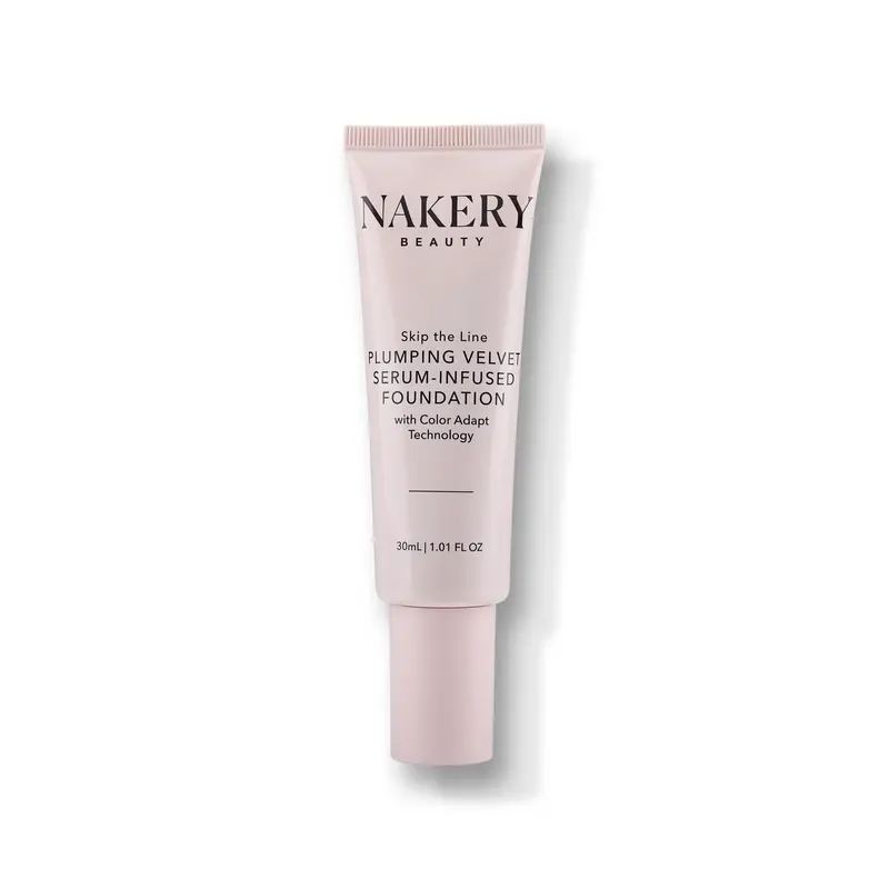 Nakery Beauty Plumping Mousse Foundation - 5-in-1 Anti-Aging Serum-Infused Firming Cosmetic, 30ml Buildable Tone Concealer & Foundation for Mature Skin, Hydrating Matte Coverage, Blurring Flawless Coverage, Oily Skin, Uneven Tone