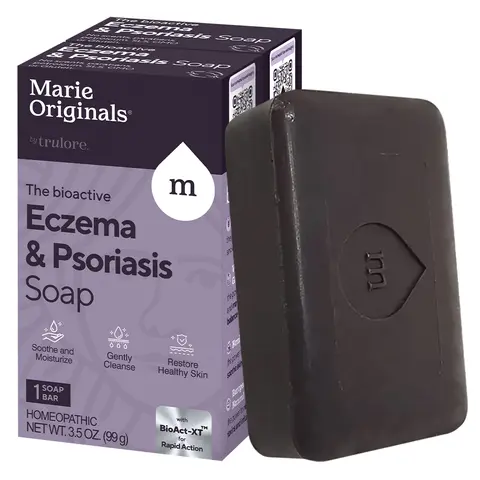 EczeNourish Eczema Face Soap Body Wash Bar – All Natural Psoriasis, Dermatitis Treatment for Dry Itchy Flaky Skin Relief – Gentle Detoxifying, Healing, Anti-Itch, Cleansing Skincare (Pack of 2)