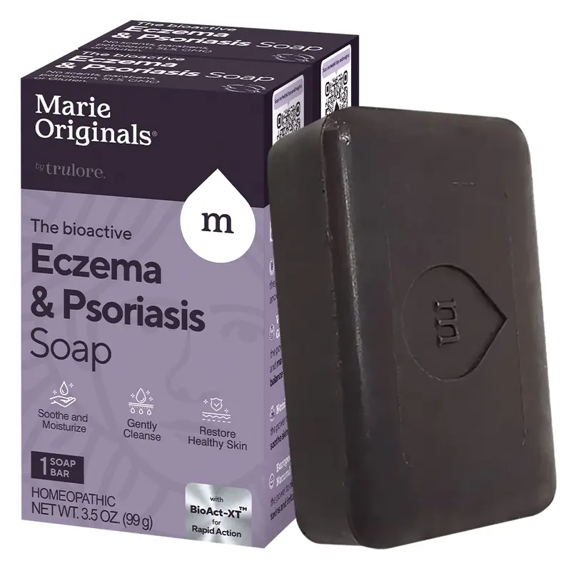 EczeNourish Eczema Face Soap Body Wash Bar – All Natural Psoriasis, Dermatitis Treatment for Dry Itchy Flaky Skin Relief – Gentle Detoxifying, Healing, Anti-Itch, Cleansing Skincare (Pack of 2)