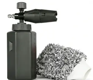 Professional Foam Cannon for Car, Adjustable Spray Nozzle,1/4" Quick Connect Plug for Pressure Washer,Extra Plush Microfiber Mitt for Scratch-Free Car Washing