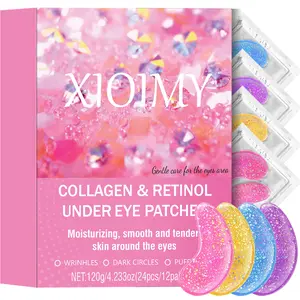 24pcs Collagen Retinol, Hyaluronic Acid & Niacinamide Moisturizing Gel Pads, Collagen Eye Mask, for All Skin Types, Deep Hydration & Smoothness