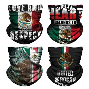 Venswell Mexican Neck Gaiter Face Mask Men Women,Seamless Bandana Rave Face Cover Scarf Mask,Balaclava,Headband, Head Wrap,Headwear