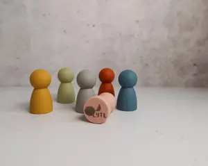 Mini Silicone Stacking Dolls: Montessori Fine Motor Toy, Set of 6