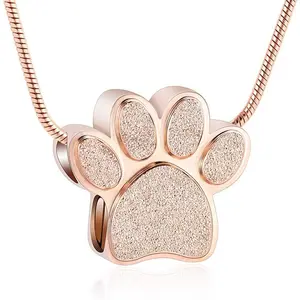 Urn Necklace for Pet Ashes Cremation Keepsake Memorial Jewelry Pendant for Dog Cat Ashes Gifts for Men Women