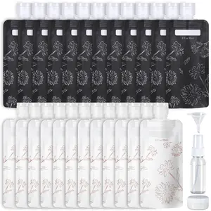 Travel Pouches for Toiletries, travel essentials 3oz TSA Approved Travel Size Containers for Toiletries Shampoo Conditioner Lotion Body Wash Accessories Makeup Cosmetic