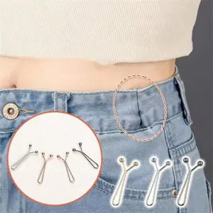 4 Invisible Belt Clips - An adjustable, stylish accessory, suitable for jeans and clothing. The U-shaped scarf clip prevents clothing from shifting, is easy to use, comfortable, and multifunctional - can be used as shirt cuff fasteners, T-shirt hem fasten