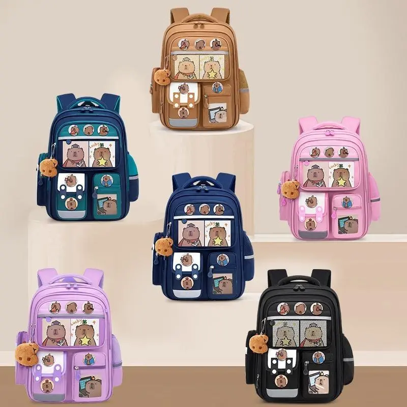Cartoon Spine-protecting Lightweight Backpack for Grade 1, 2 & 6 Primary School Students