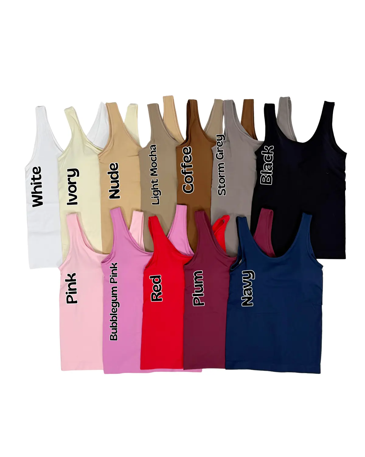 Built In Bra Seamless Reversible Shapewear Tank