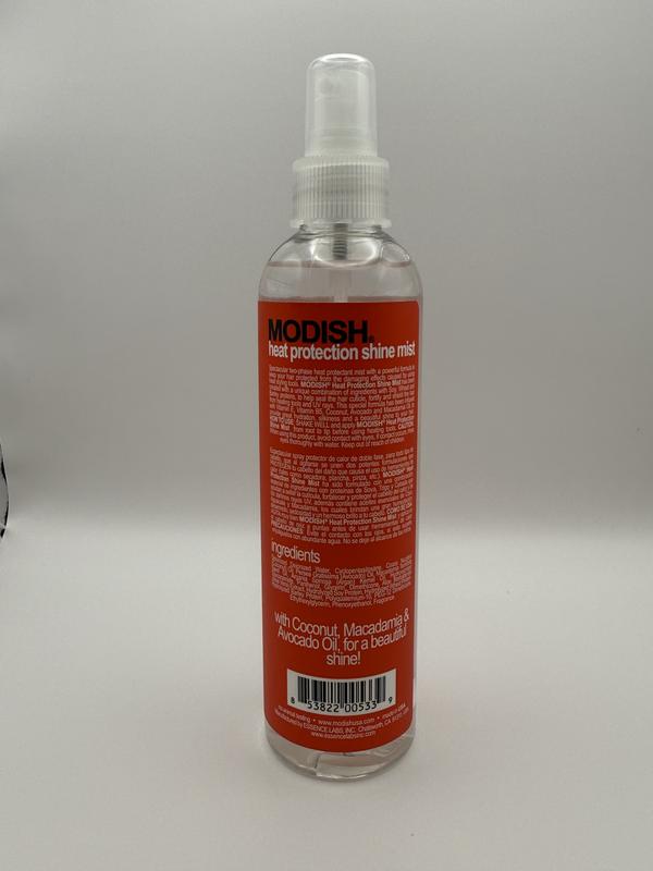 MODISH Heat Protection Mist - Deionized Water for Glossy Haircare - Protects from Heat Damage & Adds Shine - Versatile for Various Hair Types