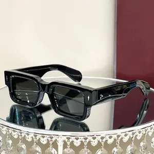 JMM ASCARI Designer Men Sunglasses 2024 New Style Solid Thick Acetate UV400 Lens Square Style Women Man High Quality Eyeglasses