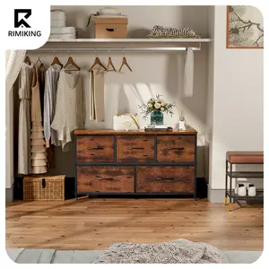 RIMIKING Space-Saving 5-Drawer Storage Dresser for Small Spaces,Ample Storage Capacity,Detailed Dimensions,Stylish and Functional,Robust Construction