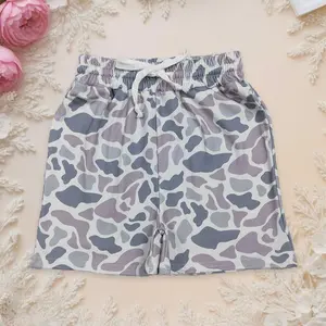 Baby Boy Southern Grey Camouflage Pockets Kids Shorts Clothing Bottom Youth Clothes Casual