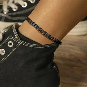 FaithHeart Adjustable Stainless Steel Chain Anklets for Men Women